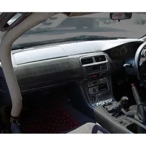 Charge Speed OEM Carbon Dashboard Cover WITHOUT Air Bag Cover (Japanese CFRP) - 1 Piece Right Hand Drive - JDM Plain Weave  Nissan S14 95-98