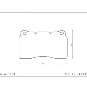 Endless MX72Plus Front Brake Pads Subaru STI 2004-2014