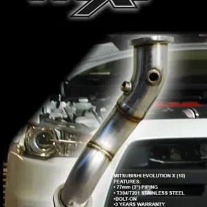 MXP Stainless Pre-Cat Downpipe Mitsubishi Evolution X 2008-2012