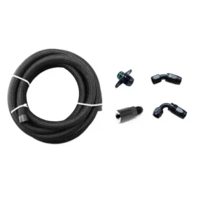 Torque Solution Braided Fuel Feed Line Kit Mitsubishi Evolution VIII-IX 2003-2007