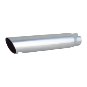 Vibrant Performance Round Stainless Steel Tip (Single Wall, Angle Cut) - inlet