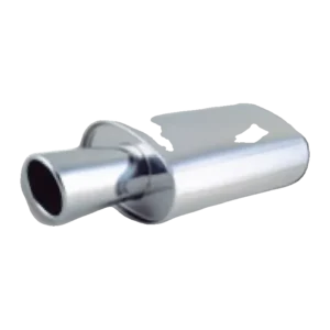 Vibrant Performance STREETPOWER Oval Muffler w/ Round Angle Cut Tip inlet